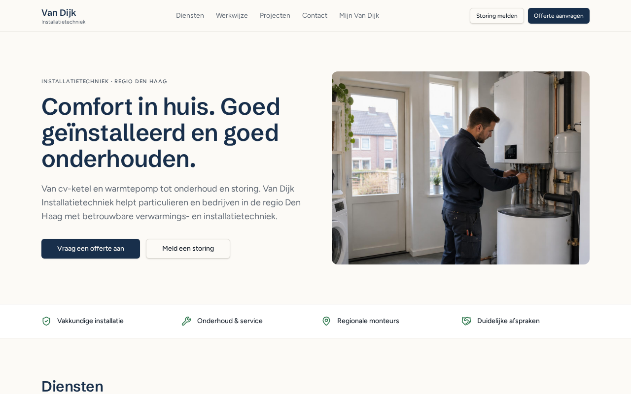 Homepage van Nexus3 Installatietechniek