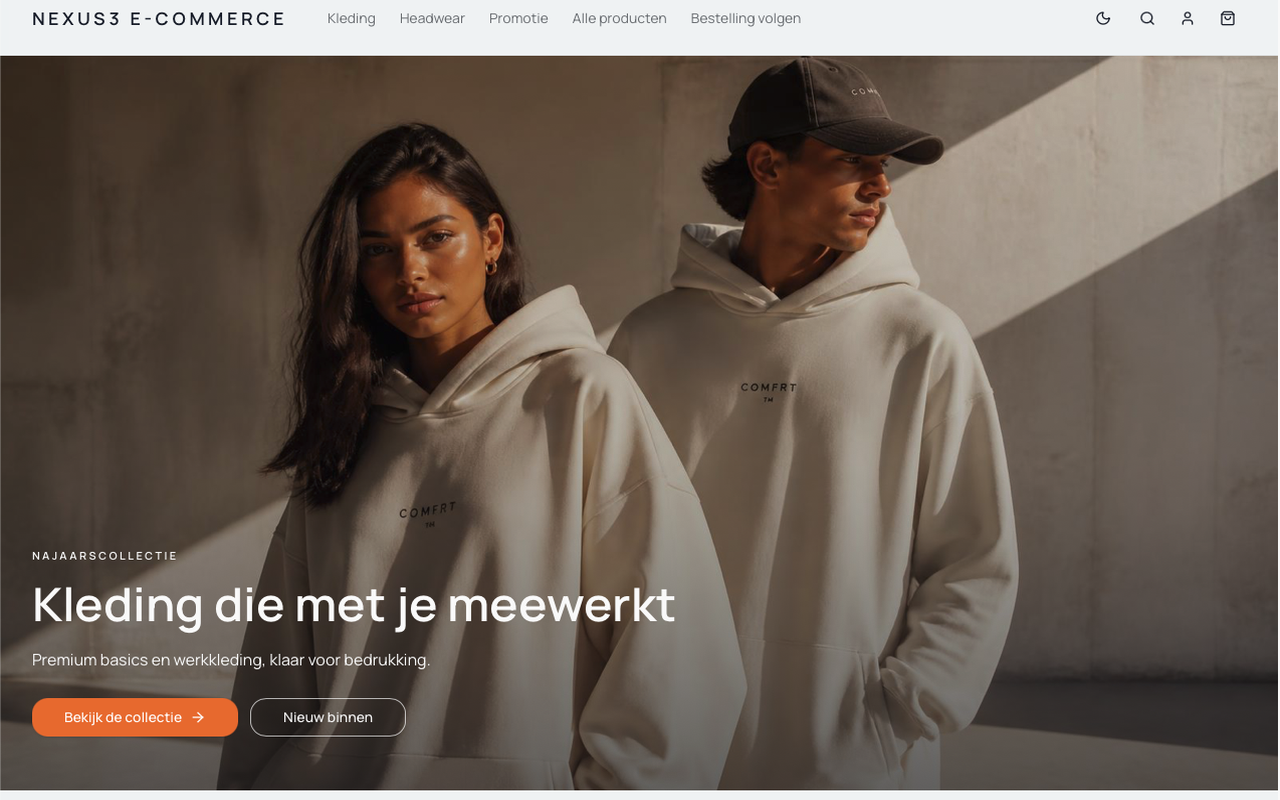 Voorbeeldscherm van Nexus3 E-commerce